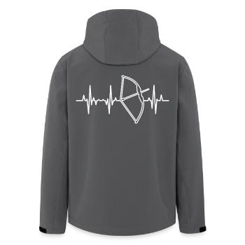 Ligne de cœur de tir à l’arc - Veste softshell homme en polyester recyclé Stanley/Stella - noir - Dos - AI Model Male 185 light (185cm)