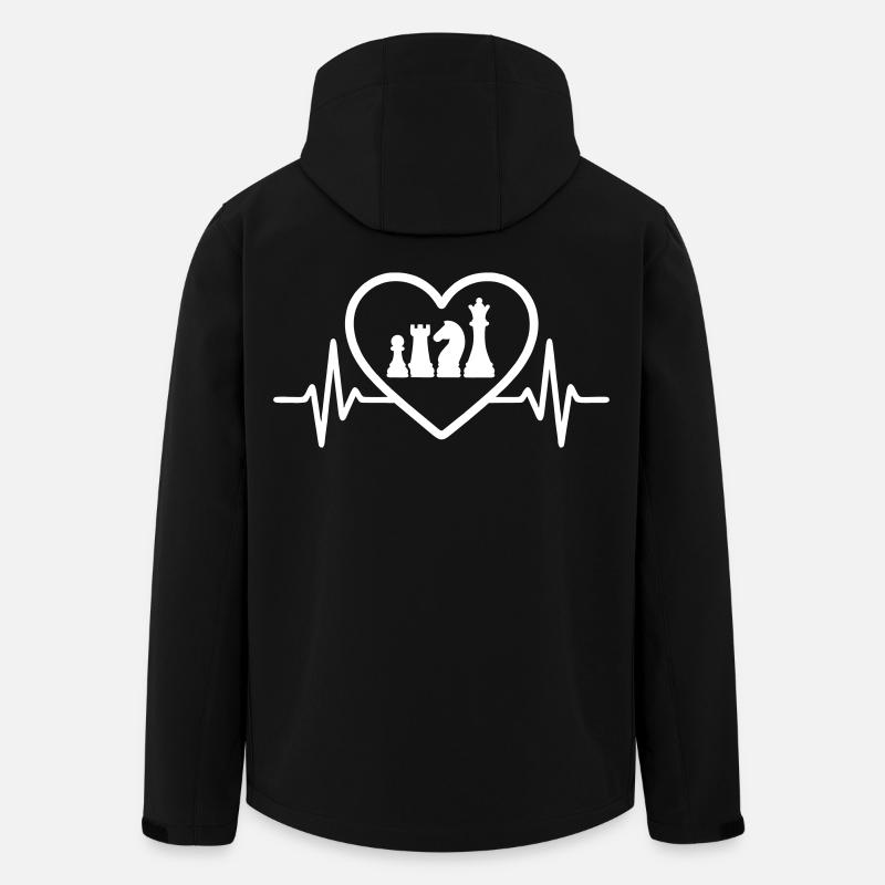 Heart Chess Chess Pieces Chess - Men’s Recycled Softshell Jacket by Stanley/Stella - black