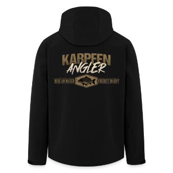 Karpfen Angler - Recycelte Männer Softshell-Jacke von Stanley/Stella - Schwarz - Hinten - AI Model Male 185 light (185cm)