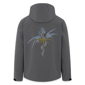 Dragon Sword by PurpleBlackDesign - Veste softshell homme en polyester recyclé Stanley/Stella - noir - Dos - AI Model Male 185 light (185cm)