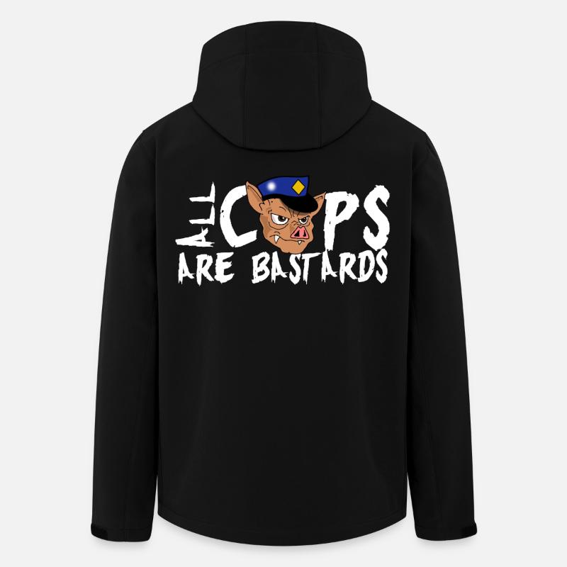 Cops are shit! - Men’s Recycled Softshell Jacket by Stanley/Stella - black