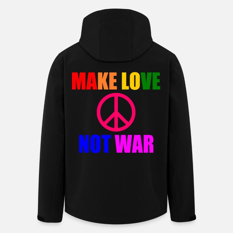 Make love not war - Recycelte Männer Softshell-Jacke von Stanley/Stella - Schwarz