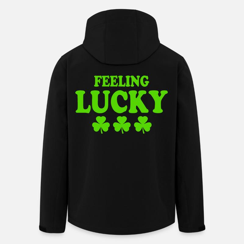 feeling lucky - Men’s Recycled Softshell Jacket Discoverer by Stanley/Stella - black