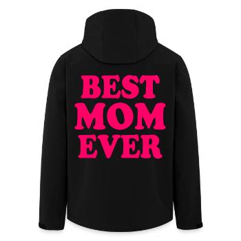 Best mom ever - Recycelte Männer Softshell-Jacke von Stanley/Stella - Schwarz - Hinten - AI Model Male 185 light (185cm)