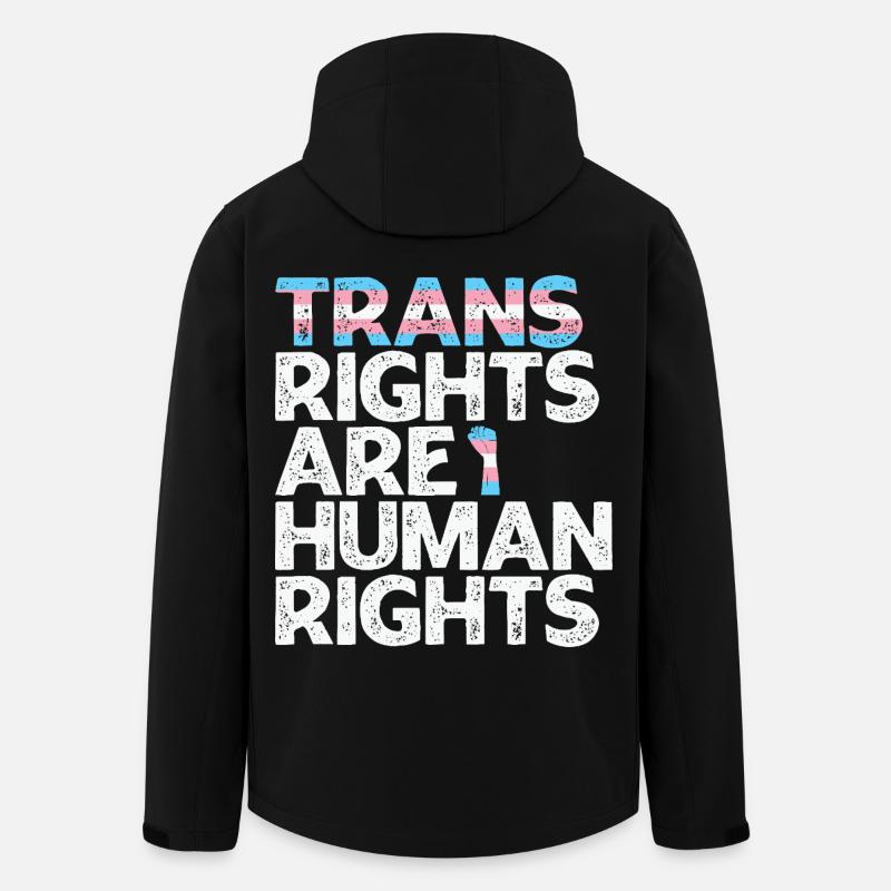 Trans-Rechte sind Menschenrechte - Recycelte Männer Softshell-Jacke von Stanley/Stella - Schwarz