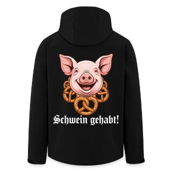 Cochon avait ! - Veste softshell homme en polyester recyclé Stanley/Stella - noir - Dos - AI Model Male 185 light (185cm)