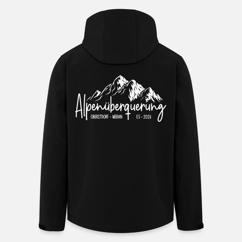 Alpenüberquerung 2026 E5 Oberstdorf Meran - Recycelte Männer Softshell-Jacke von Stanley/Stella - Schwarz