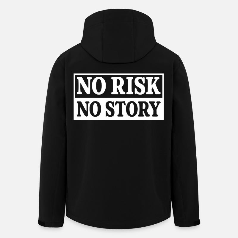No Risk No Story - Men’s Recycled Softshell Jacket by Stanley/Stella - black
