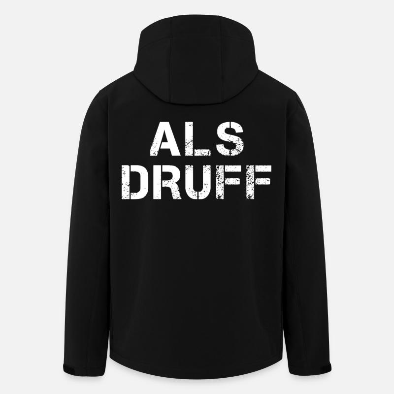 ALS DRUFF Hessisch Spruch Hessen  - Recycelte Männer Softshell-Jacke von Stanley/Stella - Schwarz