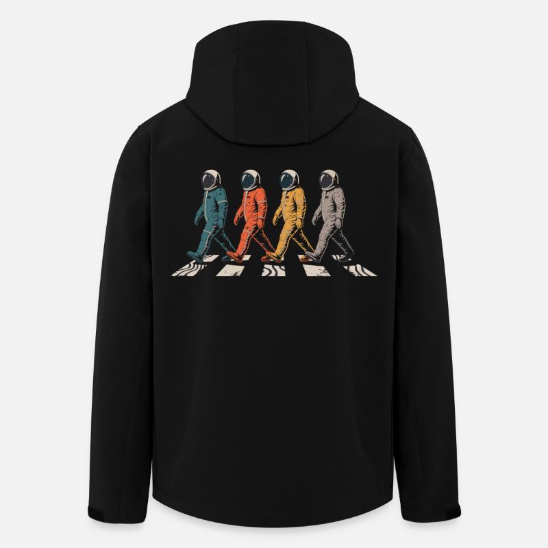 Astronaut Crossing T-Shirt – Space Walk - Men’s Recycled Softshell Jacket by Stanley/Stella - black