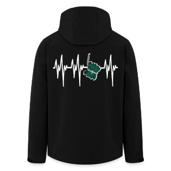 Heartbeat Knallfrosch Pyro Silvester Feuerwerk - Recycelte Männer Softshell-Jacke von Stanley/Stella - Schwarz - Hinten - AI Model Male 185 light (185cm)