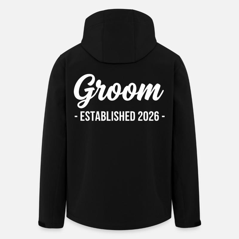 Anniversaire de mariage du marié 2026 - Veste softshell homme en polyester recyclé Stanley/Stella - noir