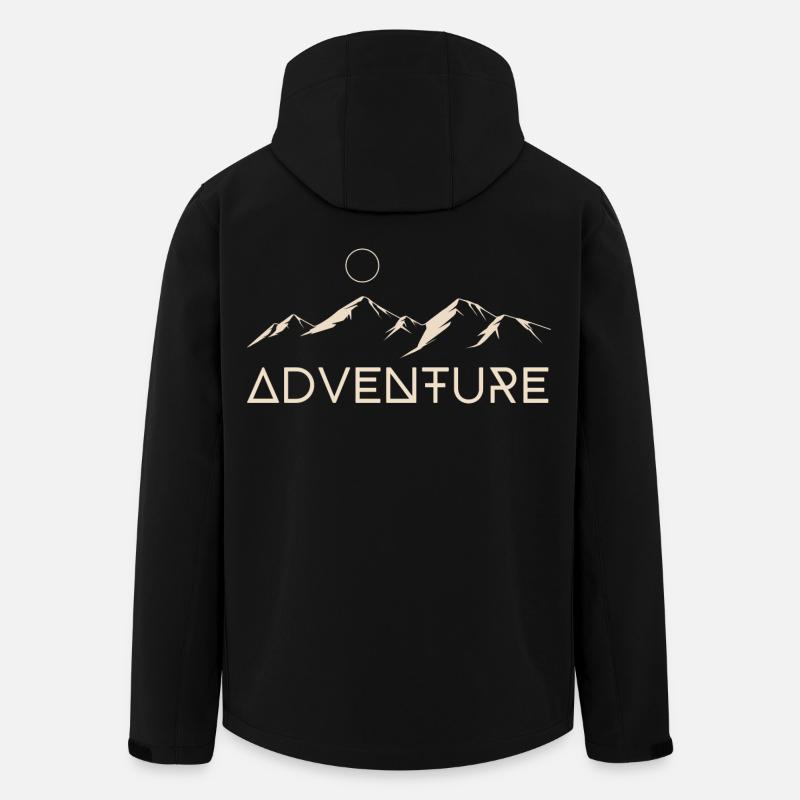 Abenteuer Berge Mond - Recycelte Männer Softshell-Jacke von Stanley/Stella - Schwarz