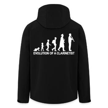 Entwicklung eines Klarinettisten - Recycelte Männer Softshell-Jacke von Stanley/Stella - Schwarz - Hinten - AI Model Male 185 light (185cm)