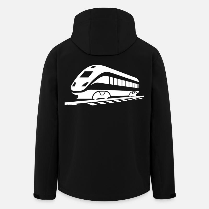 Railway Drawing - Men’s Recycled Softshell Jacket by Stanley/Stella - black