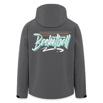 Basketball - Men’s Recycled Softshell Jacket by Stanley/Stella - black - Back - AI Model Male 185 light (185cm)