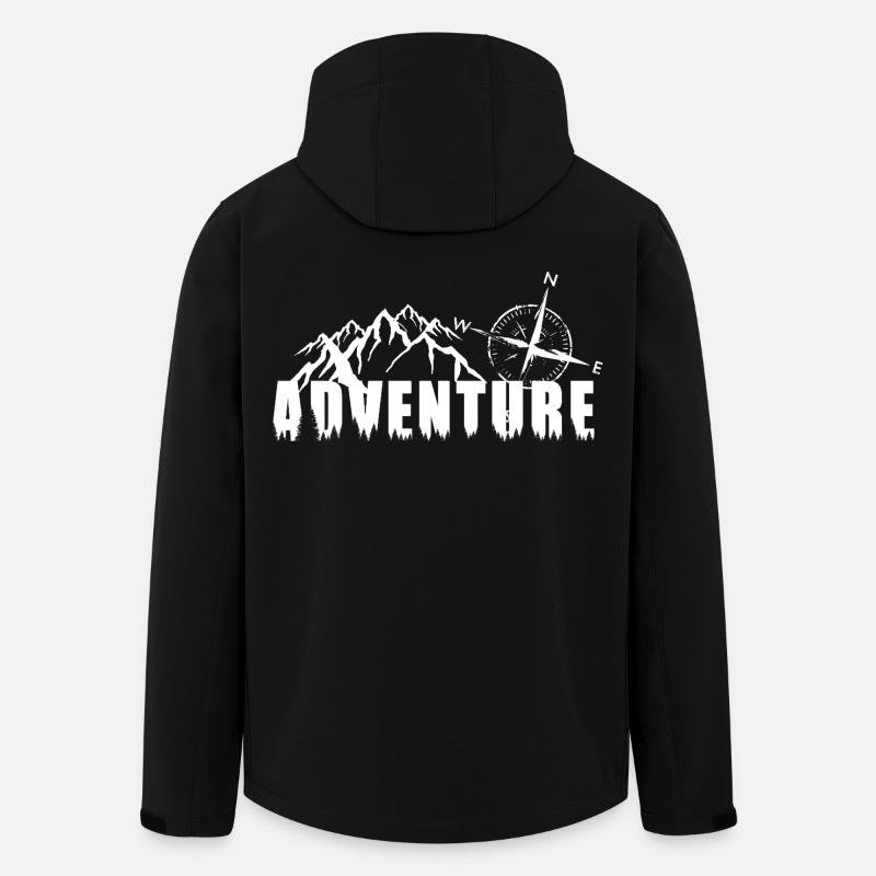 Adventure_Berge - Recycelte Männer Softshell-Jacke von Stanley/Stella - Schwarz