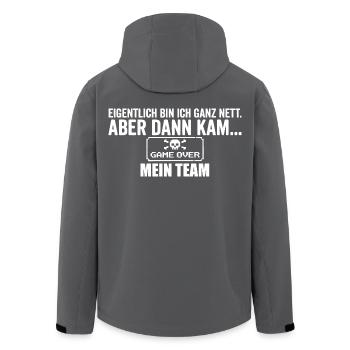 Gamer Lustig Gaming Team - Recycelte Männer Softshell-Jacke von Stanley/Stella - Schwarz - Hinten - AI Model Male 185 light (185cm)