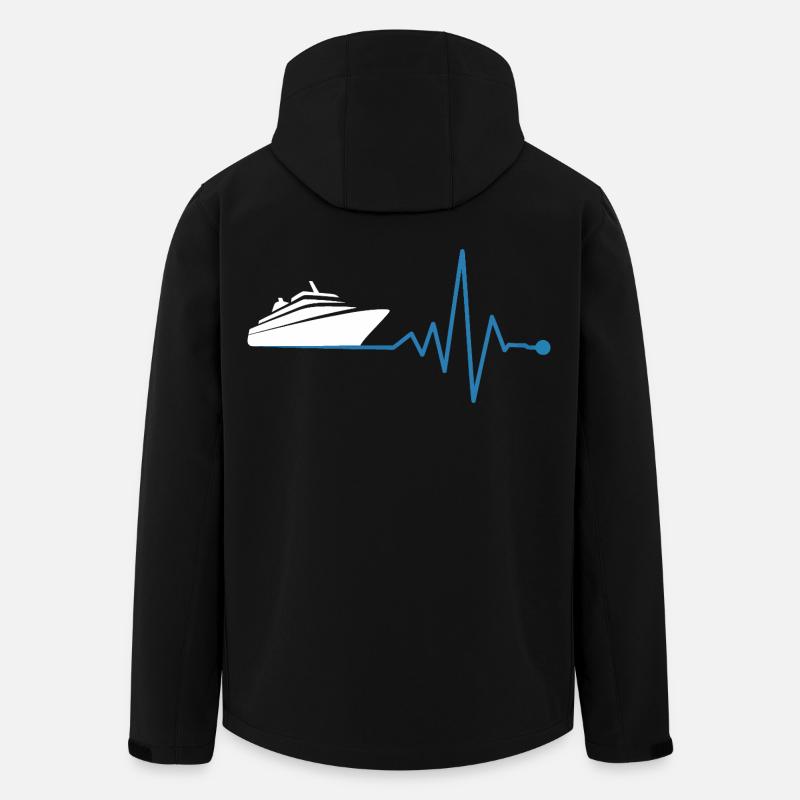 Yacht und Herzschlag - Recycelte Männer Softshell-Jacke von Stanley/Stella - Schwarz