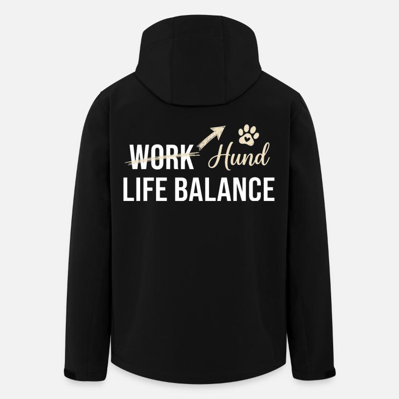 Hund und Arbeit Lebensbalance - Recycelte Männer Softshell-Jacke von Stanley/Stella - Schwarz