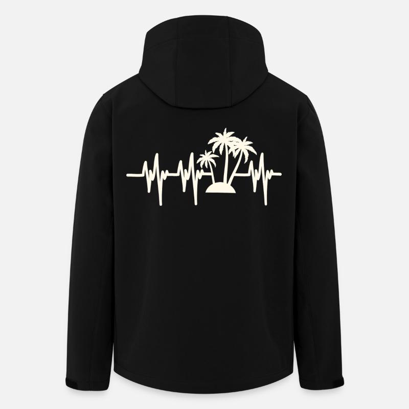 Heartbeat Beach Holiday - Men’s Recycled Softshell Jacket by Stanley/Stella - black