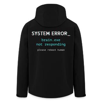 Systemfehler ‒ brain.exe reagiert nicht - Recycelte Männer Softshell-Jacke von Stanley/Stella - Schwarz - Hinten - AI Model Male 185 light (185cm)