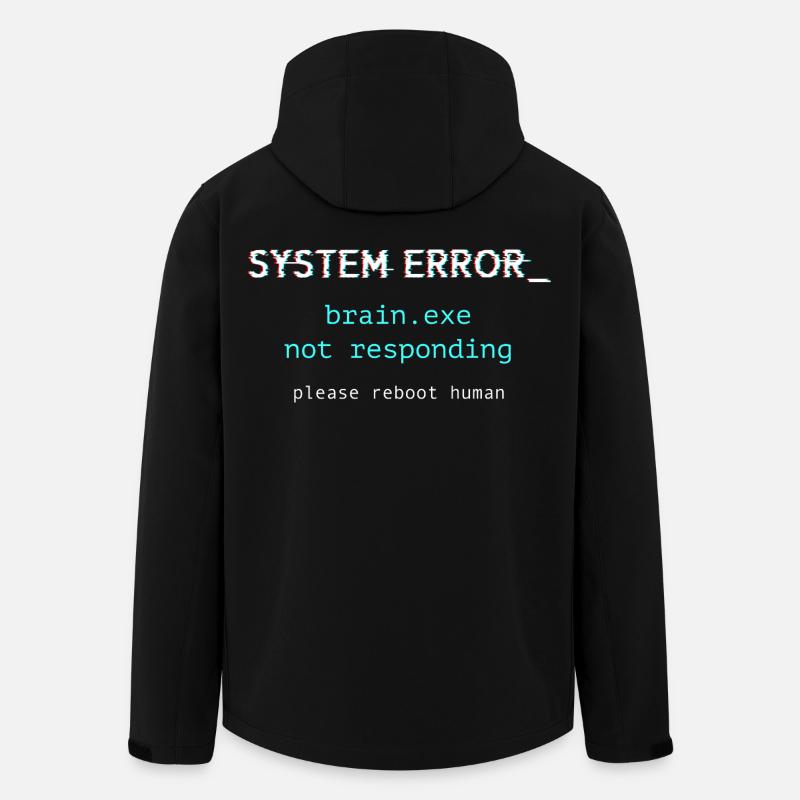 System error - brain.exe not responding - Men’s Recycled Softshell Jacket by Stanley/Stella - black
