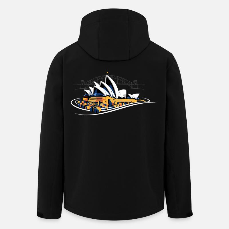 Sydney Opera Harbour Bridge - Men’s Recycled Softshell Jacket by Stanley/Stella - black