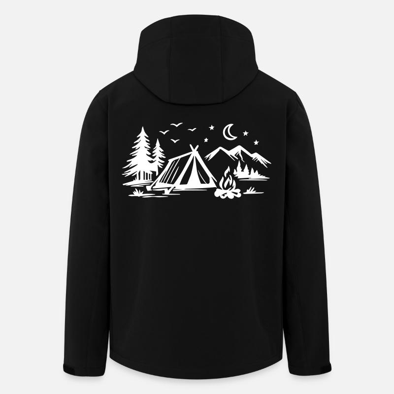 Camping Tent - Men’s Recycled Softshell Jacket by Stanley/Stella - black