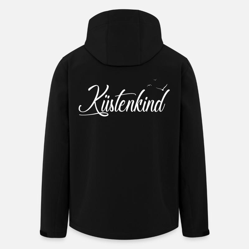 Küstenkind - Recycelte Männer Softshell-Jacke von Stanley/Stella - Schwarz