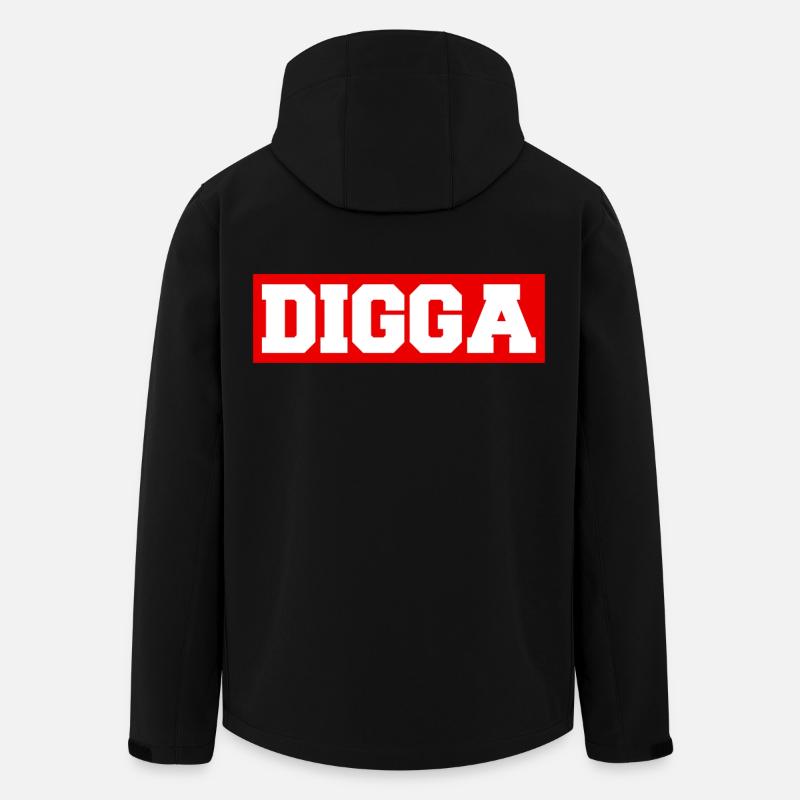 Digga - Recycelte Männer Softshell-Jacke von Stanley/Stella - Schwarz