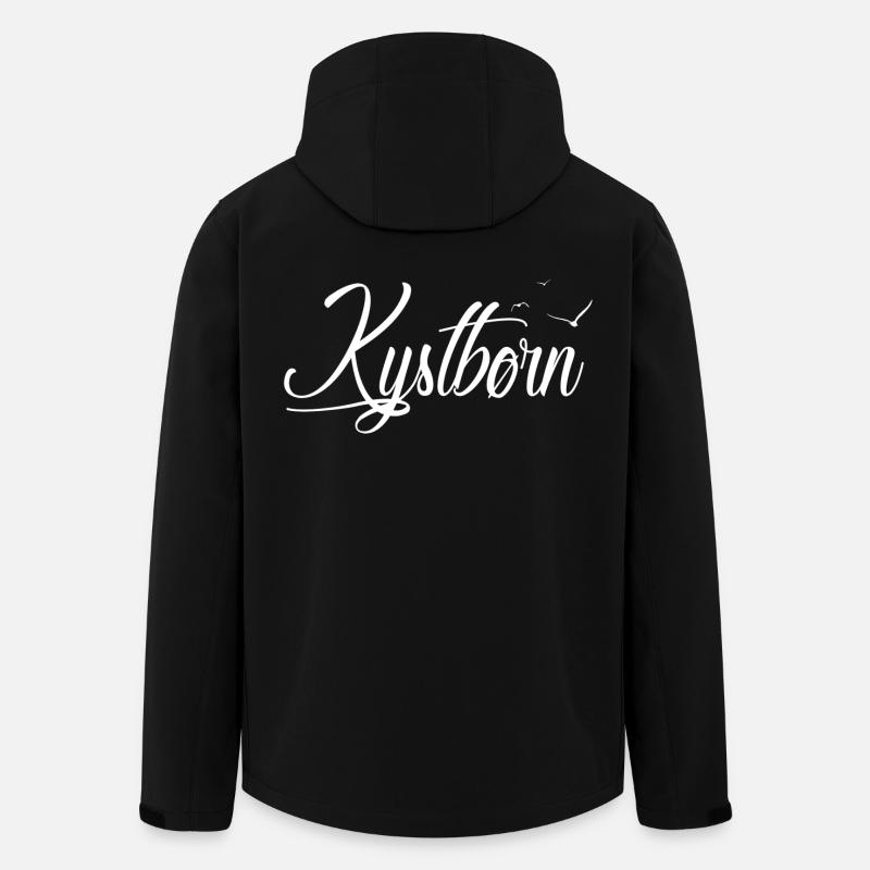 Kystbørn - Küstenkind - Recycelte Männer Softshell-Jacke von Stanley/Stella - Schwarz