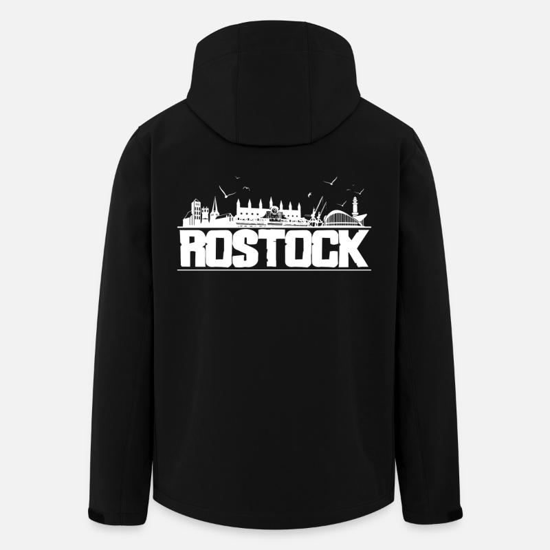 Rostock - Ligne d’horizon - Veste softshell homme en polyester recyclé Stanley/Stella - noir
