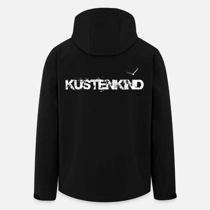 Küstenkind - Recycelte Männer Softshell-Jacke von Stanley/Stella - Schwarz