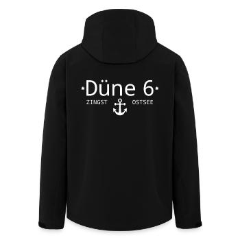 Zingst Ostsee - Recycelte Männer Softshell-Jacke von Stanley/Stella - Schwarz - Hinten - AI Model Male 185 light (185cm)