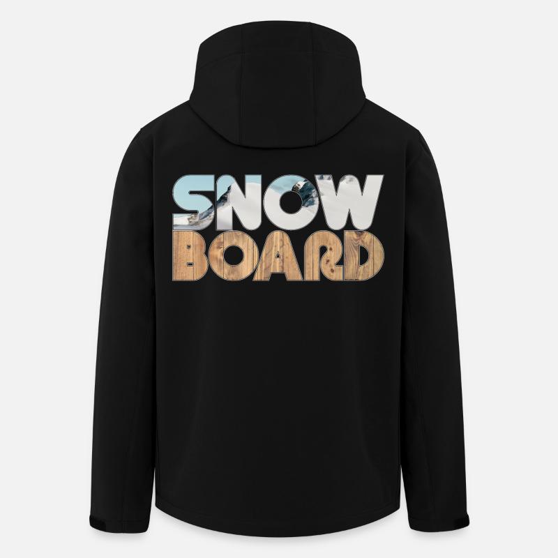 Snow and Board - Recycelte Männer Softshell-Jacke von Stanley/Stella - Schwarz