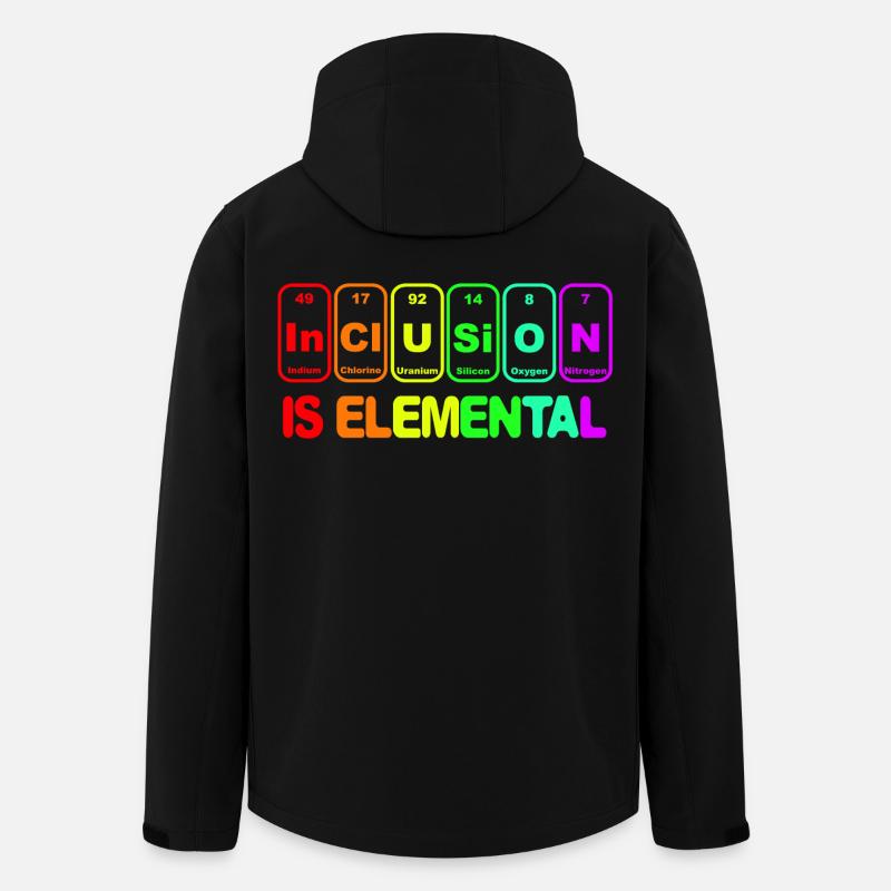 L’inclusion est élémentaire # - Veste softshell homme en polyester recyclé Stanley/Stella - noir