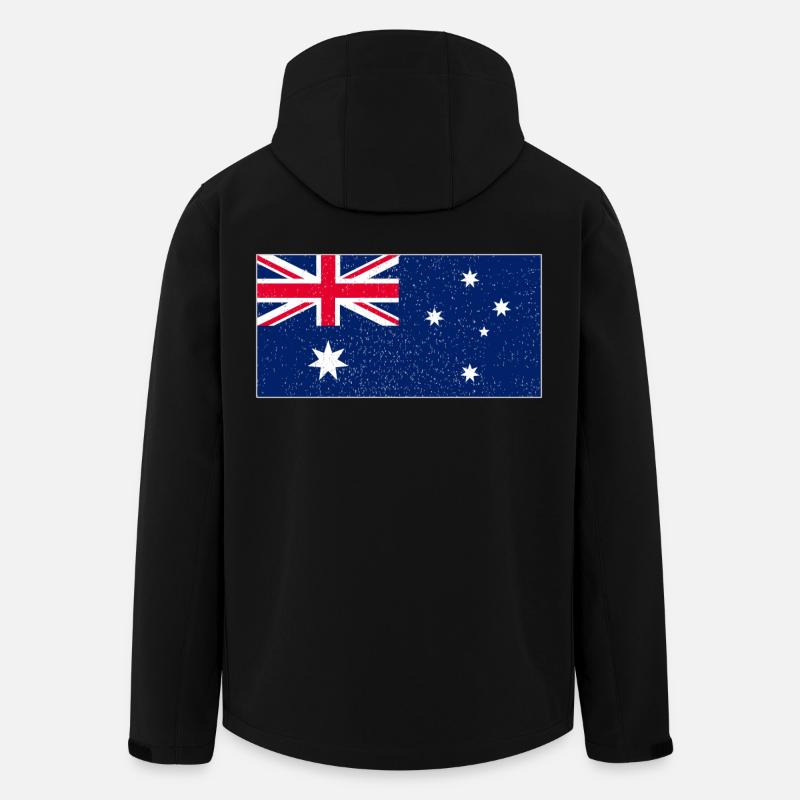 Australien - Recycelte Männer Softshell-Jacke von Stanley/Stella - Schwarz