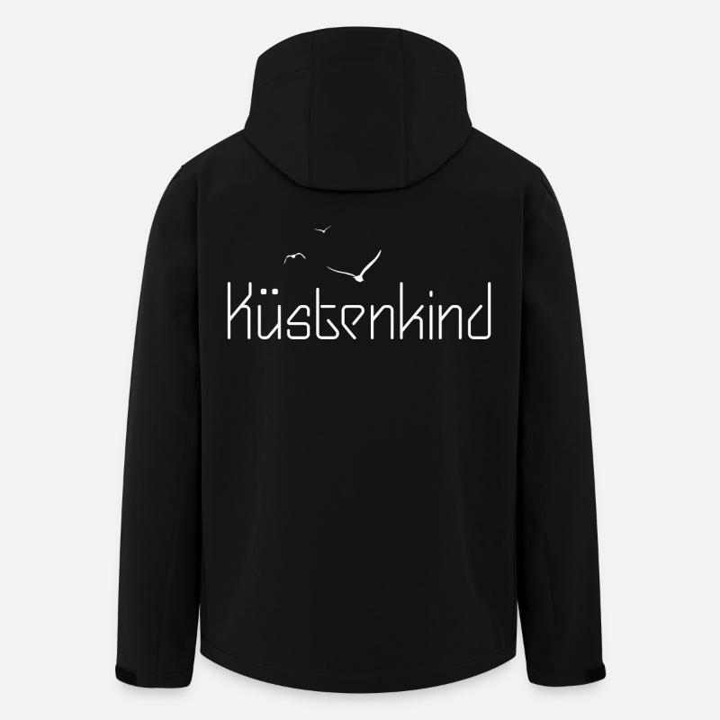 Küstenkind - Recycelte Männer Softshell-Jacke von Stanley/Stella - Schwarz