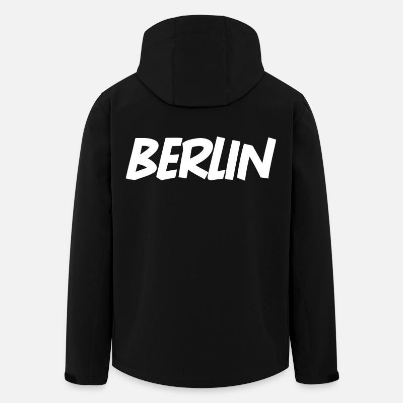 Berlin Schriftzug - Recycelte Männer Softshell-Jacke von Stanley/Stella - Schwarz