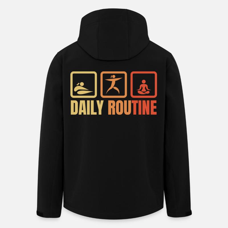 Routine quotidienne de yoga - Veste softshell homme en polyester recyclé Stanley/Stella - noir