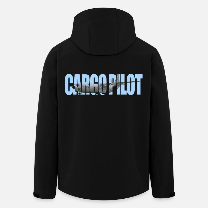 Pilote cargo C-133 - Veste softshell homme en polyester recyclé Stanley/Stella - noir