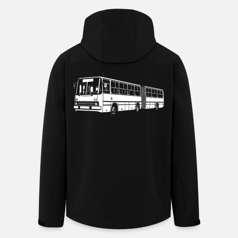 Légendaire bus articulé rétro - Veste softshell homme en polyester recyclé Stanley/Stella - noir