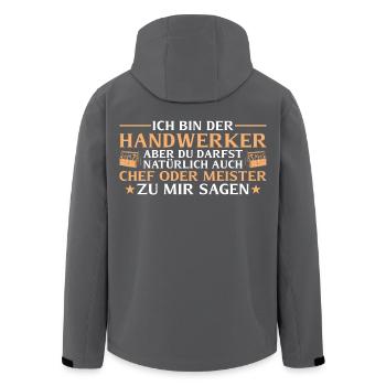 Artisan patron ou maître - bricoleur - Veste softshell homme en polyester recyclé Stanley/Stella - noir - Dos - AI Model Male 185 light (185cm)