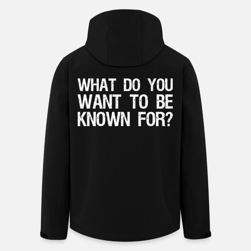 Pour quoi veux-tu être connu - Veste softshell homme en polyester recyclé Stanley/Stella - noir