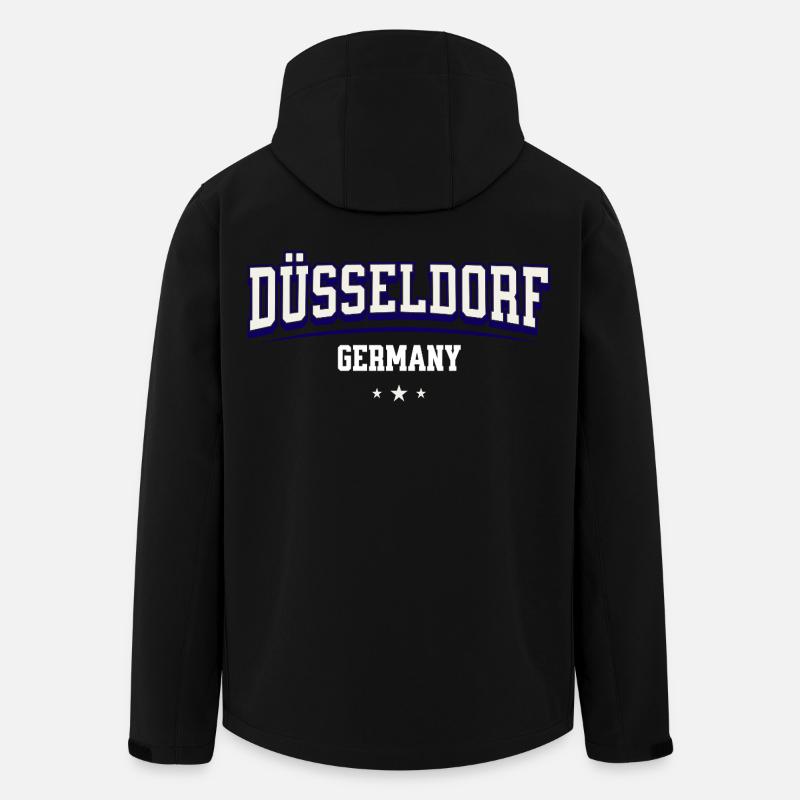 Düsseldorf Deutschland Varsity-Logo - Recycelte Männer Softshell-Jacke von Stanley/Stella - Schwarz
