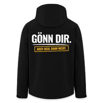 Gönn Dir. Aber Heul Dann Nicht. Lustiger Spruch - Recycelte Männer Softshell-Jacke von Stanley/Stella - Schwarz - Hinten - AI Model Male 185 light (185cm)