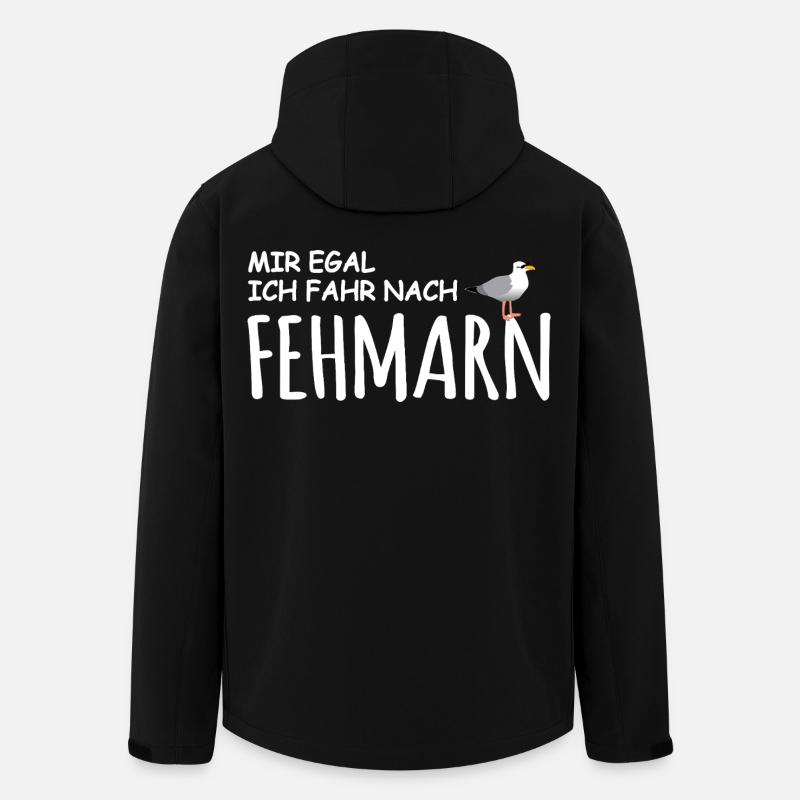 Fehmarn Liebe - Recycelte Männer Softshell-Jacke von Stanley/Stella - Schwarz