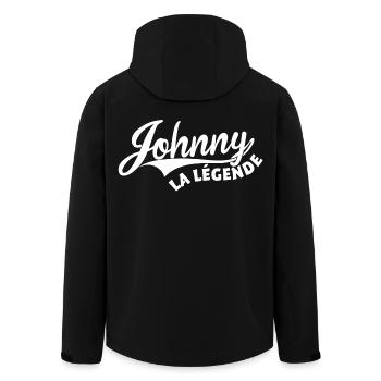 Johnny la légende - Veste softshell homme en polyester recyclé Stanley/Stella - noir - Dos - AI Model Male 185 light (185cm)