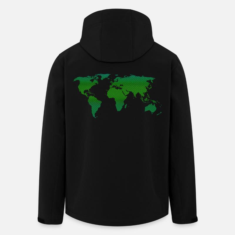 Green World - Recycelte Männer Softshell-Jacke von Stanley/Stella - Schwarz